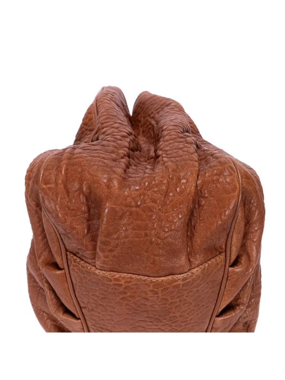 Fendi Small Hobo Tan Textured Leather